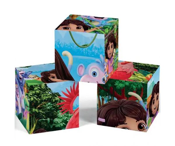 Dora Exploratoarea cuburi de poveste, set de 12 bucăți - Clementoni