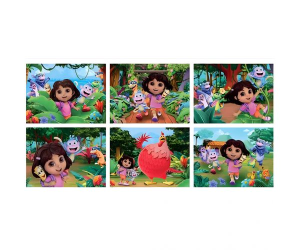 Dora Exploratoarea cuburi de poveste, set de 12 bucăți - Clementoni