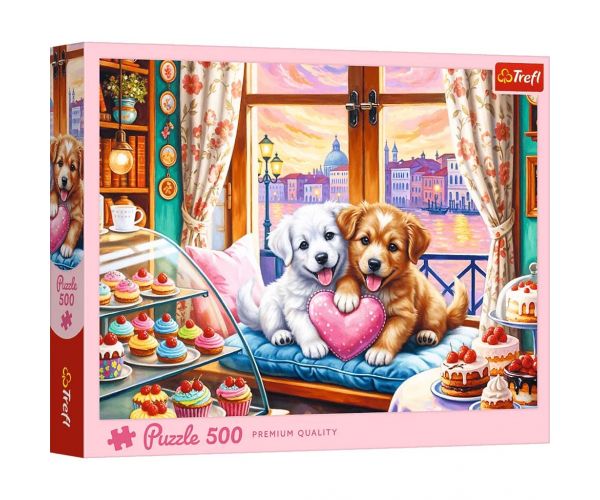 Dragoste de cățeluș Calitate premium Puzzle de 500 piese – Trefl