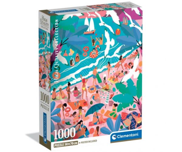 Duminică pe plajă HQC puzzle de 1000 de piese - Clementoni