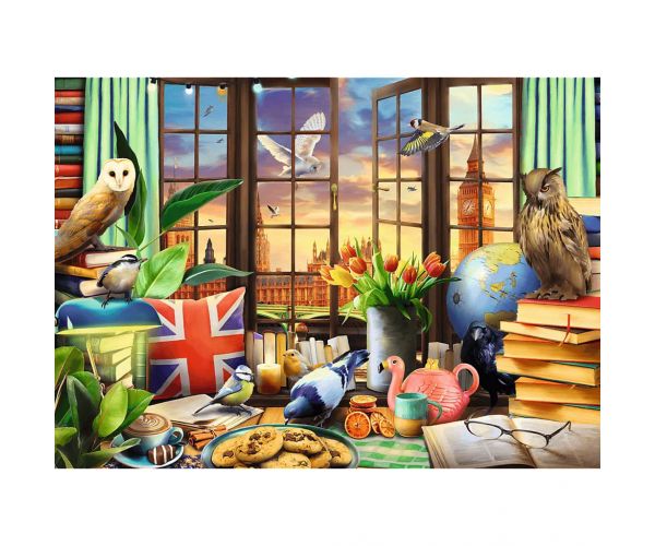 După-amiază englezească puzzle Premium plus quality de 1000 de piese - Trefl