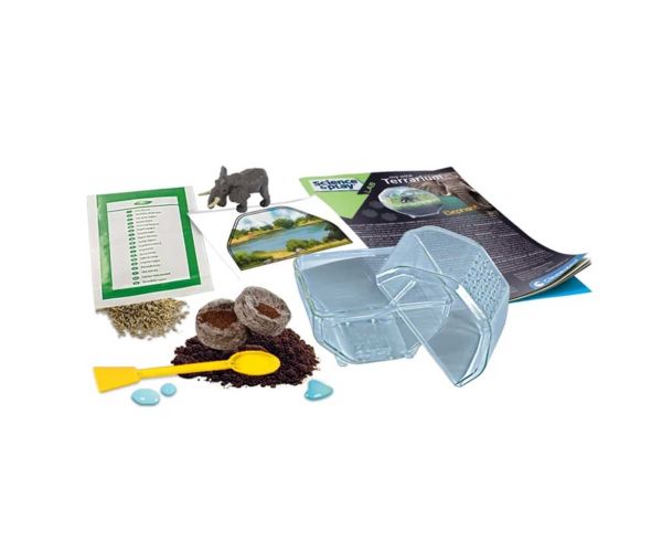 Science & Play: Mini elefant terrarium set de joacă - Clementoni