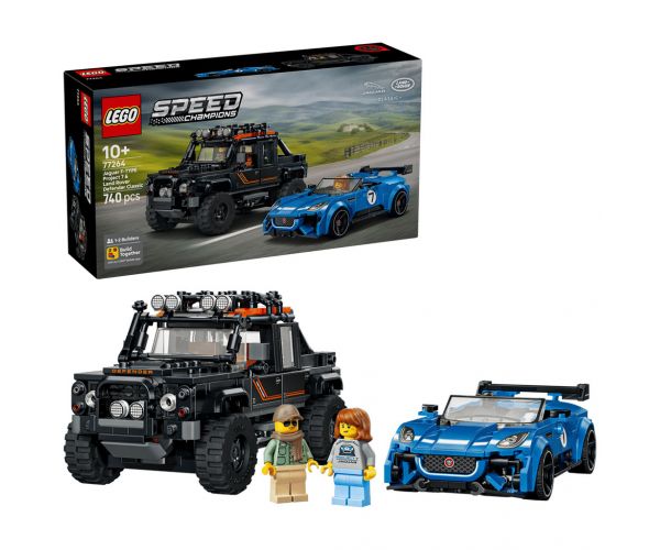 LEGO® Speed Champions: Jaguar Project 7 și Land Rover Defender (77264)
