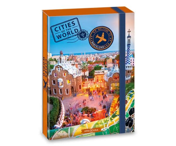 Ars Una: Cities of the World Barcelona peisaj urban mapă pentru caiete A5
