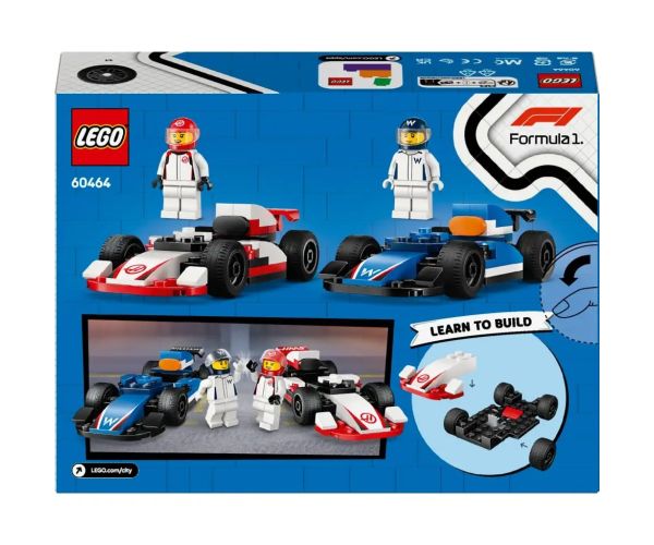 LEGO® City: Mașini de curse Williams Racing și Haas F1® (60464)