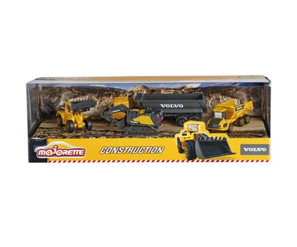 Majorette - Volvo Edition utilaje de construcții set de 4 bucăți - Simba Toys