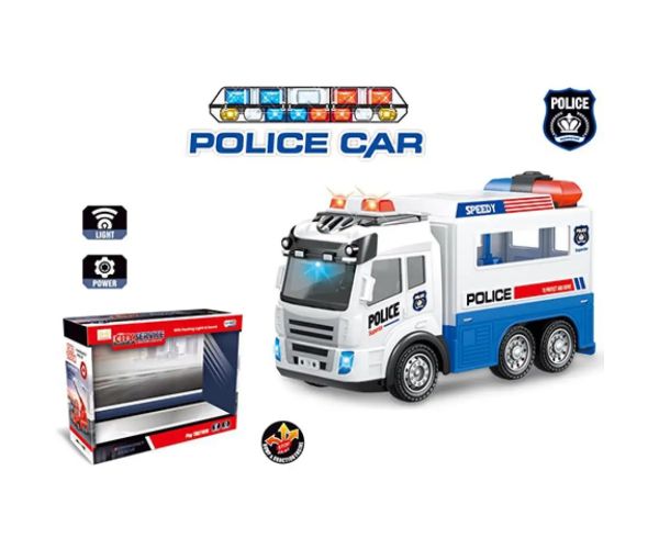 Police Car transport mașină cu efecte de sunete și lumini