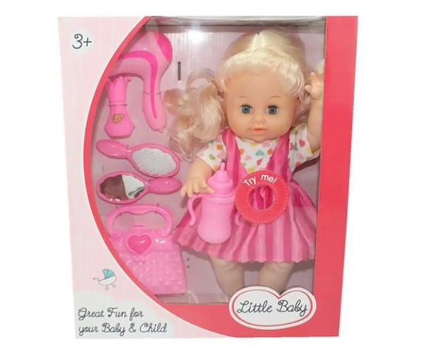 Dorina 38cm păpușă face pipi cu set de coafor, cu accesorii și efecte de sunete