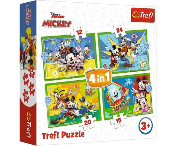 Mickey Mouse și prietenii 4 in 1 puzzle - Trefl