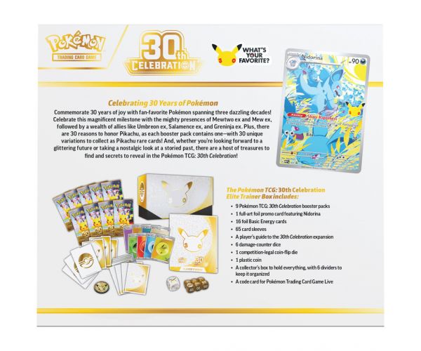 Pokémon TCG: 30th Elite Trainer Box 30th Celebration pachet de colecție