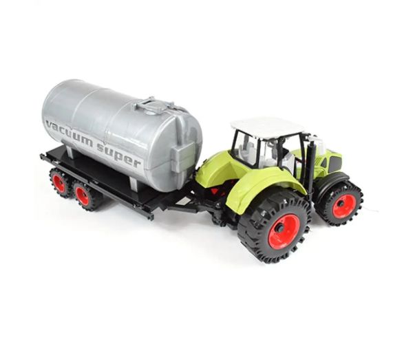 Farm Truck Series: Tractor cu rezervor de apă roșu sau verde 46cm