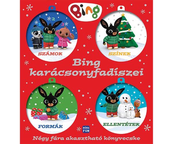 Móra: Bing ornamente de Crăciun - Cărțulii de agățat pe patru brăduți