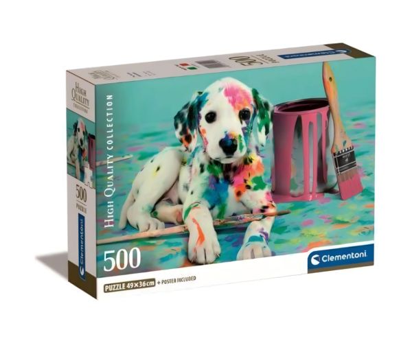 Colecție de Înaltă Calitate - Puzzle cu cățel dalmatian de 500 de piese - Clementoni