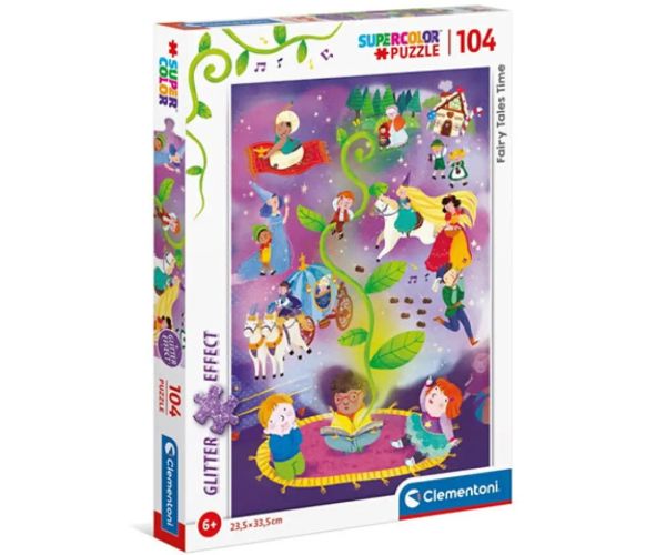 Timp de poveste Supercolor sclipici-puzzle 104 bucăți - Clementoni