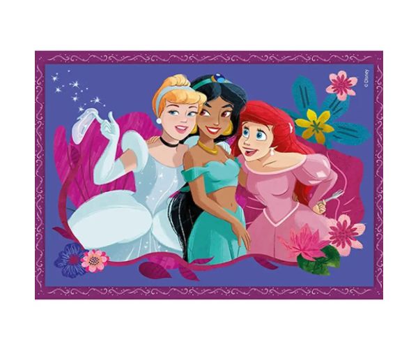 Puzzle cu prințese Disney 4 în 1 - Clementoni