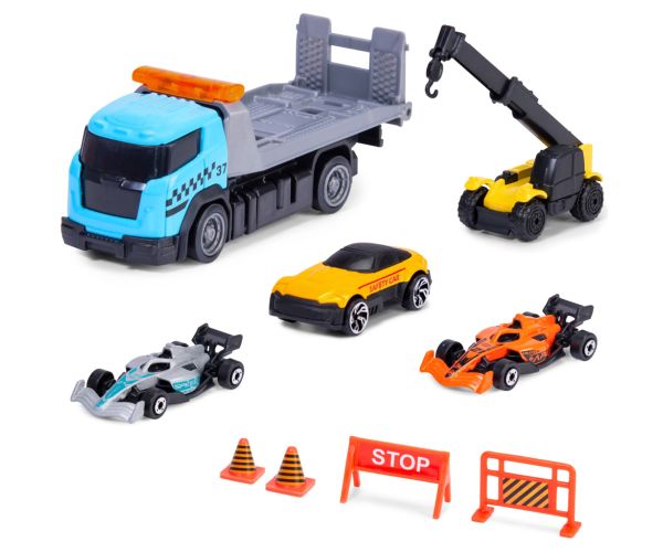 Set de mașini de curse Formula Racer cu mașină de transport în două variante 1 buc – Dickie Toys