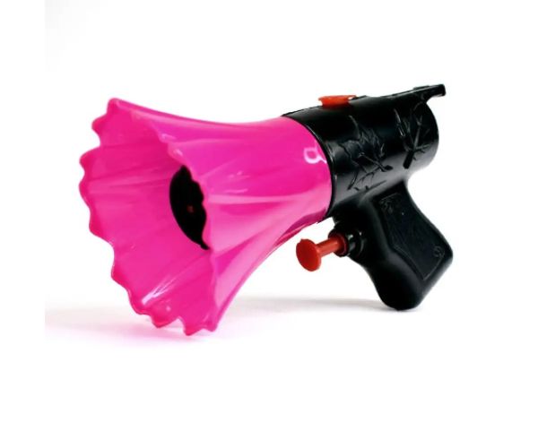 2in1 pistol de apă și fluier culorile negru-pink