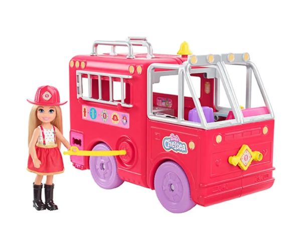 Barbie: Chelsea mașină de pompieri set de joacă - Mattel