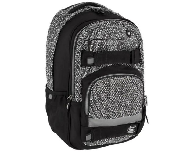 Spirit: Campus negru-alb rucsac, ghiozdan formă rotundă 46x32x19cm