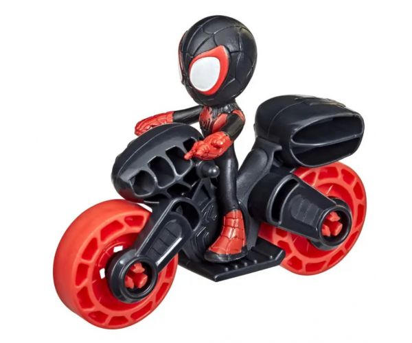 Set de joacă Spider-Man și prietenii săi uimitori: Miles Morales și motocicleta sa - Hasbro