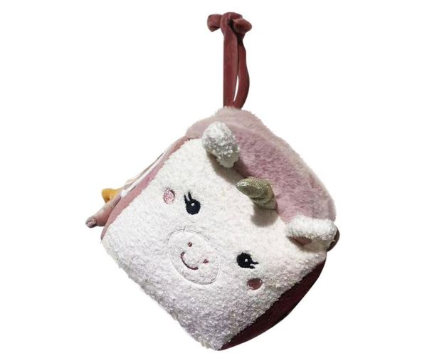 Luna: Cub de pluș drăguț cu unicorni cu curea de agățat