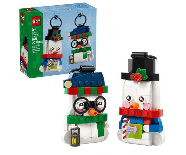LEGO®: Ornamente de Crăciun cu omuleți de zăpadă (40812)