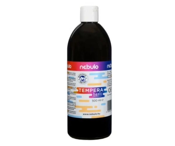 Nebulo: tempera lichidă de culoarea neagră 500ml în sticlă