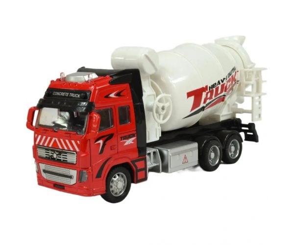 Mașină din aliaj: Camion de beton cu roți cu lumină și sunet în două variante 19cm 1buc