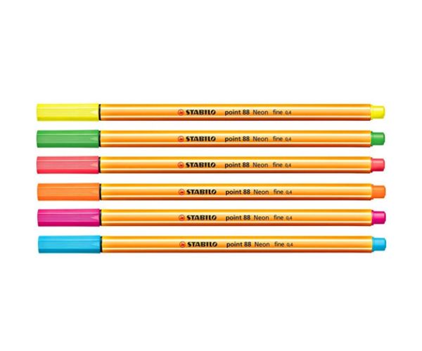 Stabilo: Point 88 set cu culori neon 6 bucăți