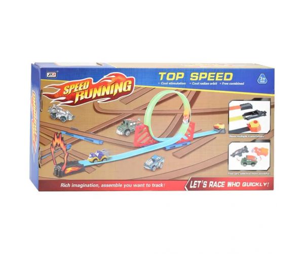 Speed Running set pistă de curse cu buclă de 360 ​​de grade și 1 mașină 1/64