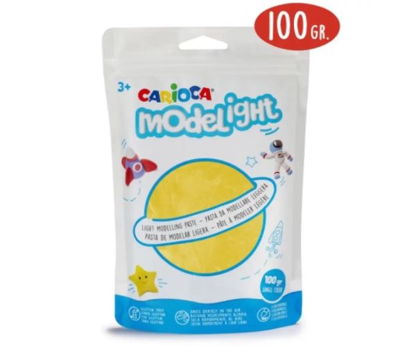 Modelight 100g plastilină galbenă - Carioca