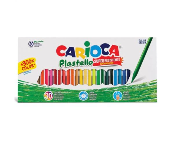 Plastello cretă cerată set 30 bucăți - Carioca