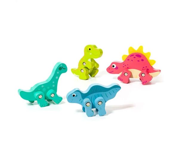 Molto: Nature Primul Dino figurină lemn pachet 4 bucăți