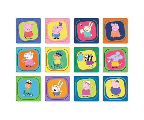 Peppa Pig 2 in 1 puzzle și joc de memorie - Trefl
