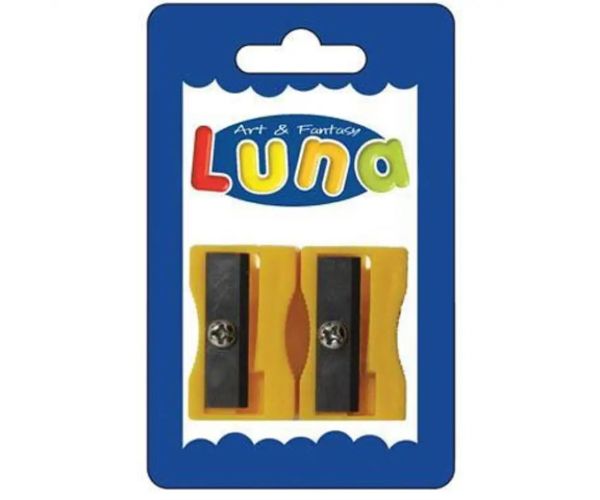 Ascuțitoare plastic culoarea galbenă 2 bucăți