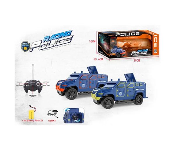 RC mașină de poliție blindată cu lumini 1/16 două variante