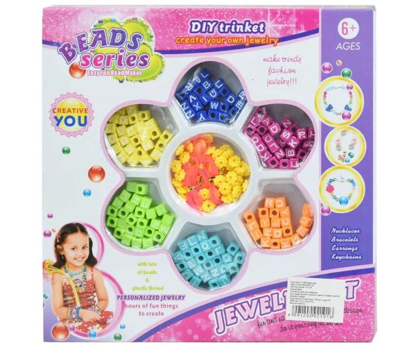Beads Series: Set de bijuterii cu peste 100+ de mărgele litere colorate