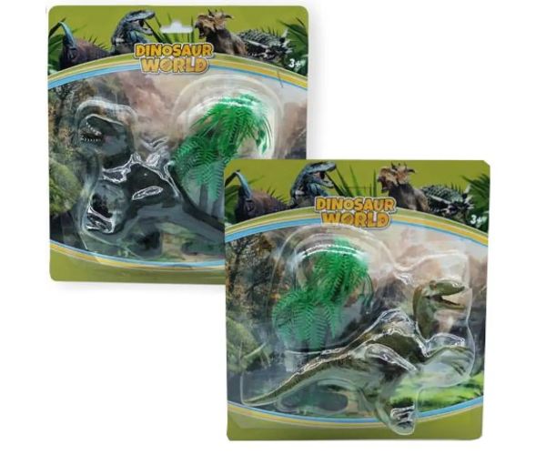Dino World: T-rex sau Raptor figurină cu copac