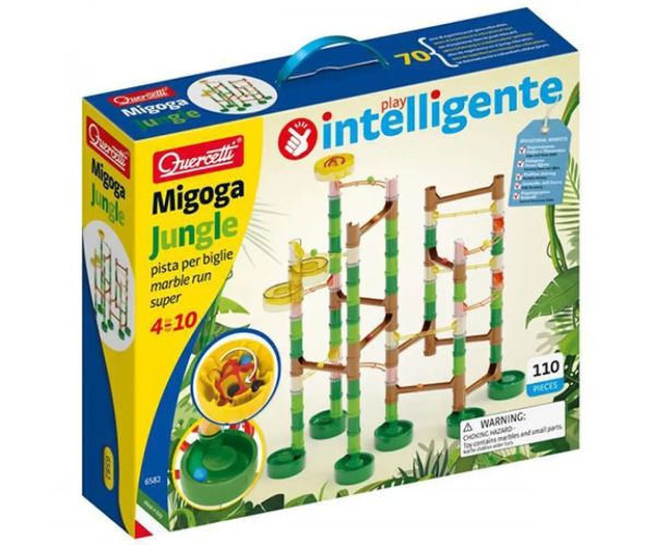 Quercetti: Migoga Junglă set pistă biluțe 110 bucăți