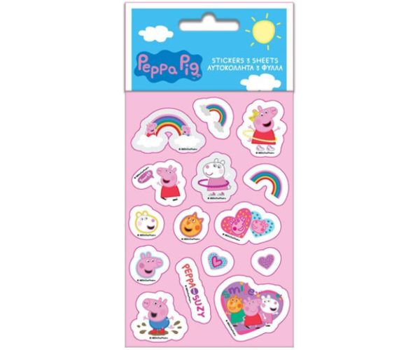 Peppa Pig și prietenii set abțibild 8x12cm 5 foi