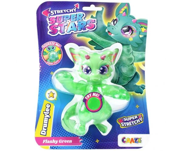 Superstars: Figurina flexibilă de dragon strălucitor Drumylee 16cm