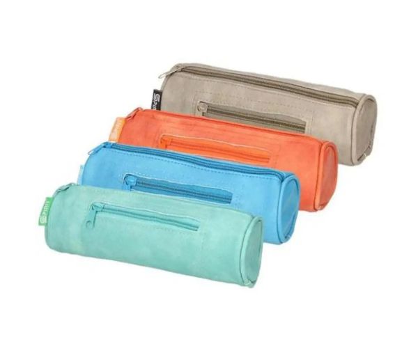 Spirit: Roller penar cilindru cu fermoar dublu cu efect de piele 21x7,5cm în mai multe versiuni