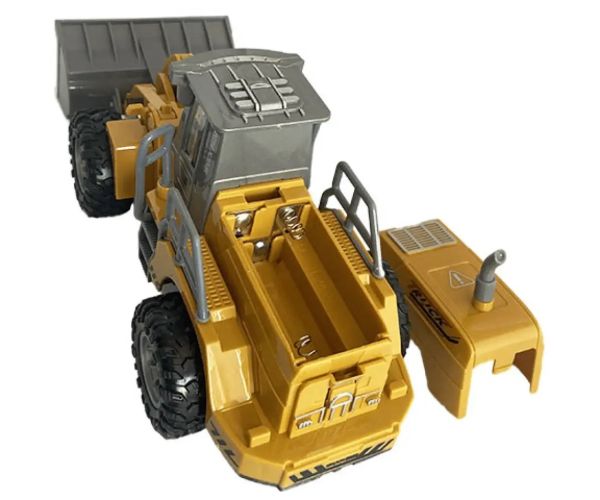 Mașină de lucru buldozer cu telecomandă RC cu efecte de lumină la scară 1/30 24cm