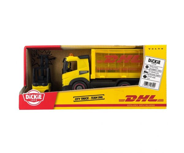 DHL Volvo camion cu stivuitor - Dickie Toys