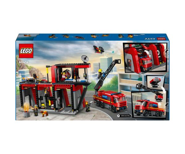 LEGO® City: Stația de pompieri și mașina de pompieri (60414)