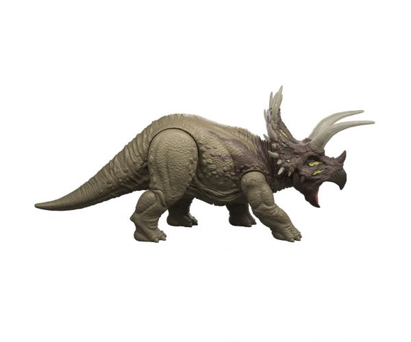 Jurassic World: Dinozaur Triceratops atacator cu sunet și lumină – Mattel