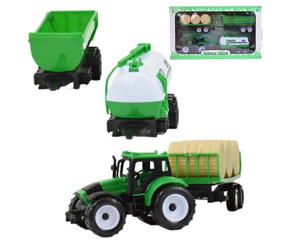 Farmer Truck: Set tractor agricol cu ​​remorci 28cm