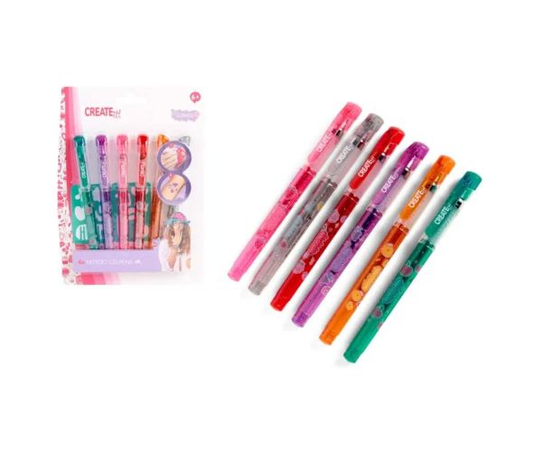 Canenco: Create It! Set de 6 stilouri cu gel pentru tatuaje