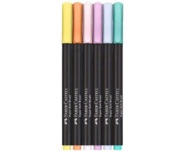 Faber-Castell: Black Edition culori pastel 6 bucăți set marker colorat