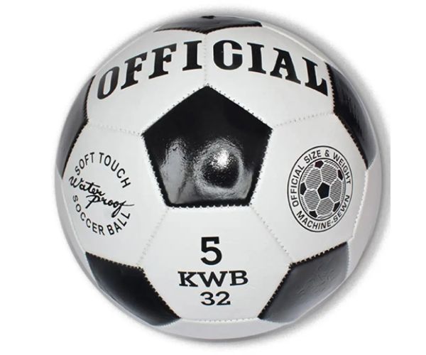 Negru-alb minge de fotbal imitaţie de piele 23cm